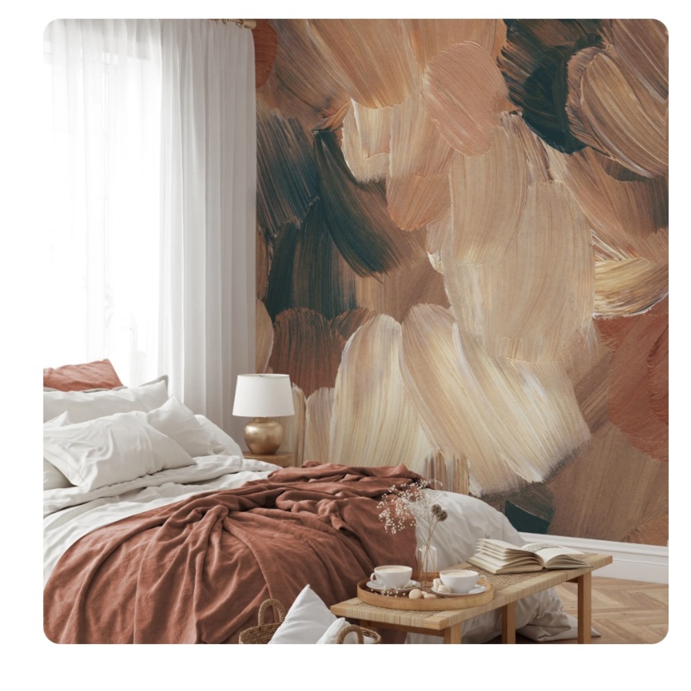 Abstract Brushstroke Wall Art in Earth Tones